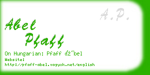 abel pfaff business card